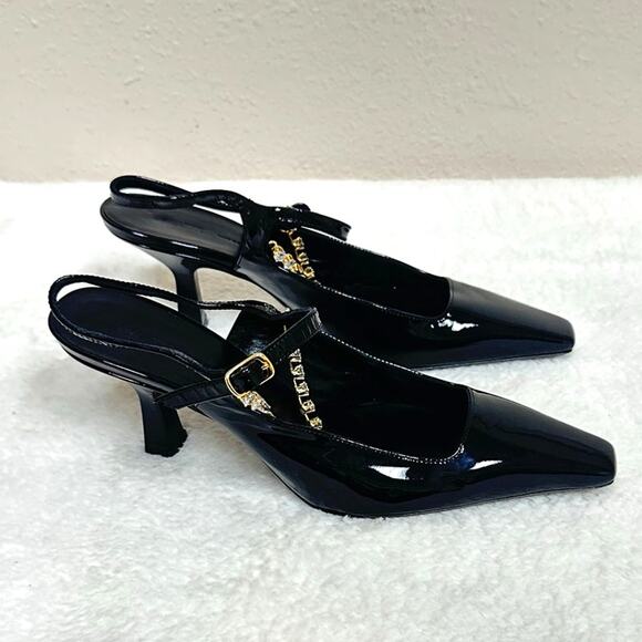 KHAITE Sidney Crystal Chain Pump- 24-karat gold-plated crystal chain - Picture 2 of 7